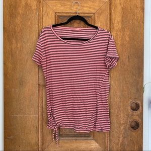Stateside Anthropologie stripe tee side tie